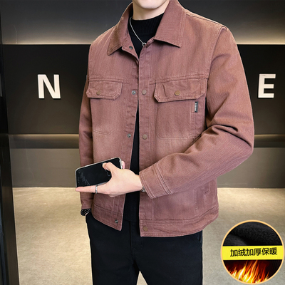 男士外套2025新款秋冬加绒加厚