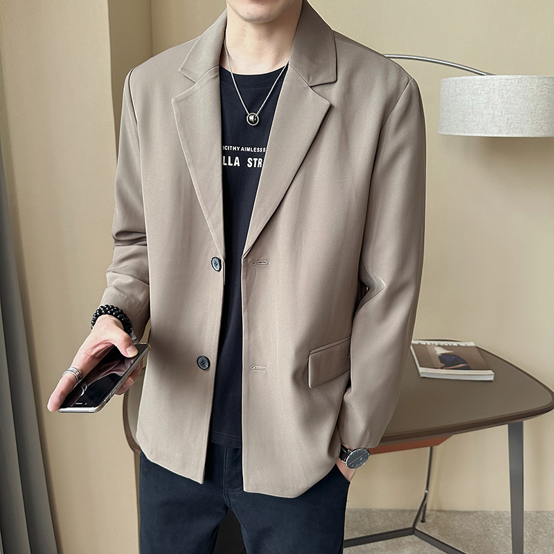2025新款春季西装外套男韩版潮流痞帅男装高级感休闲男士西服上衣
