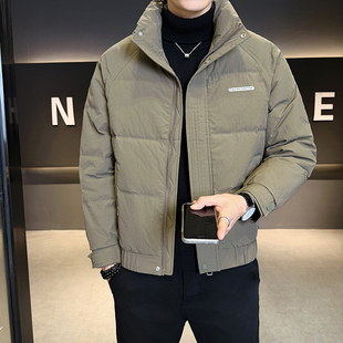 轻薄羽绒服男款冬季2025新款高级感立领加厚短款防寒服冬装男外套