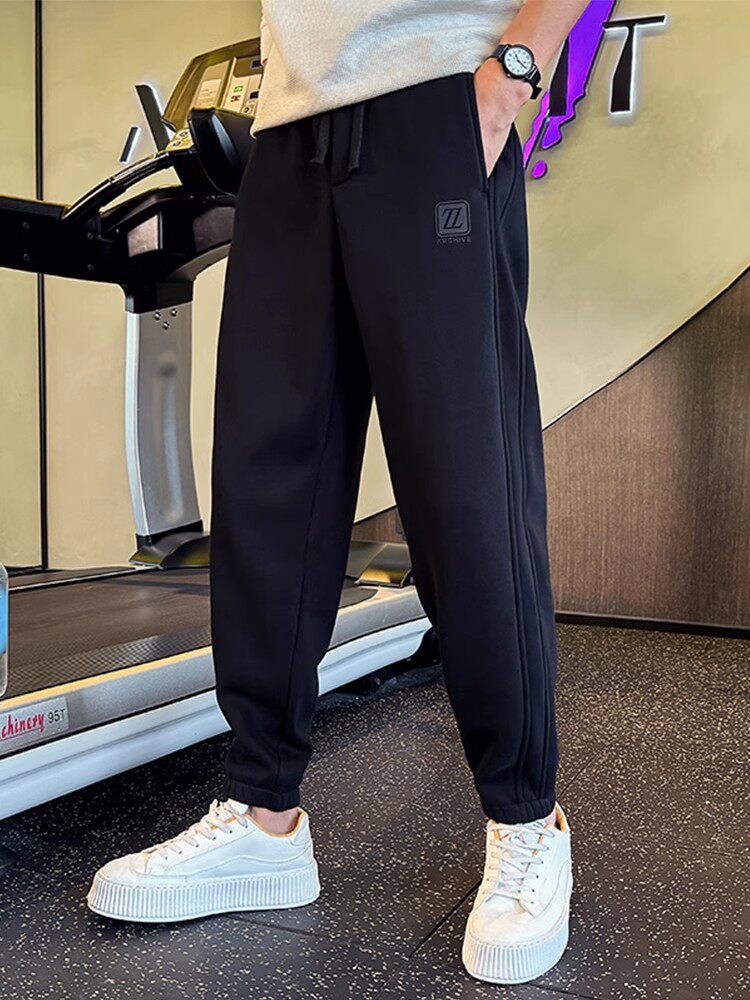 裤子男款春秋2025新款痞帅潮牌宽松直筒束脚卫裤宽松休闲运动裤男