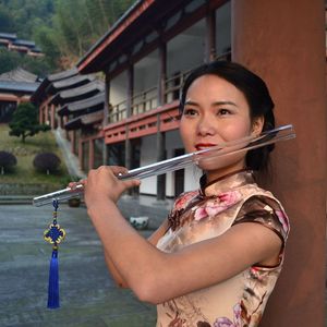 凯艺仿水晶不开裂笛 透明笛子初学专业横笛龙树平设计乐器考级笛