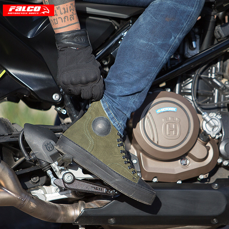 意大利falco猎鹰摩托车骑行鞋男女四季复古防摔休闲透气机车摩旅