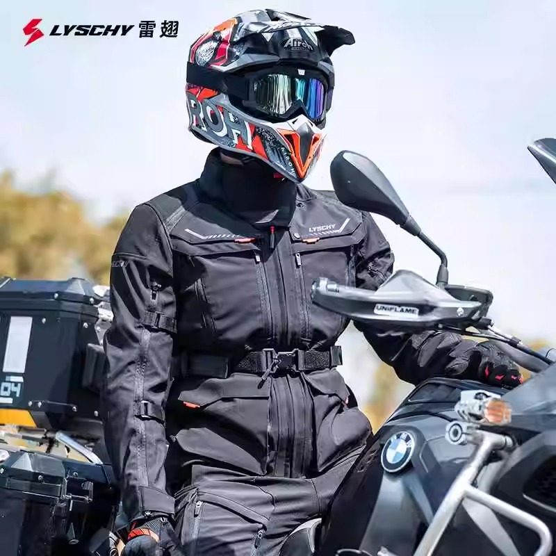 LYSCHY雷翅摩托车四季款骑行服防水防摔透气大码男摩旅拉力服套装