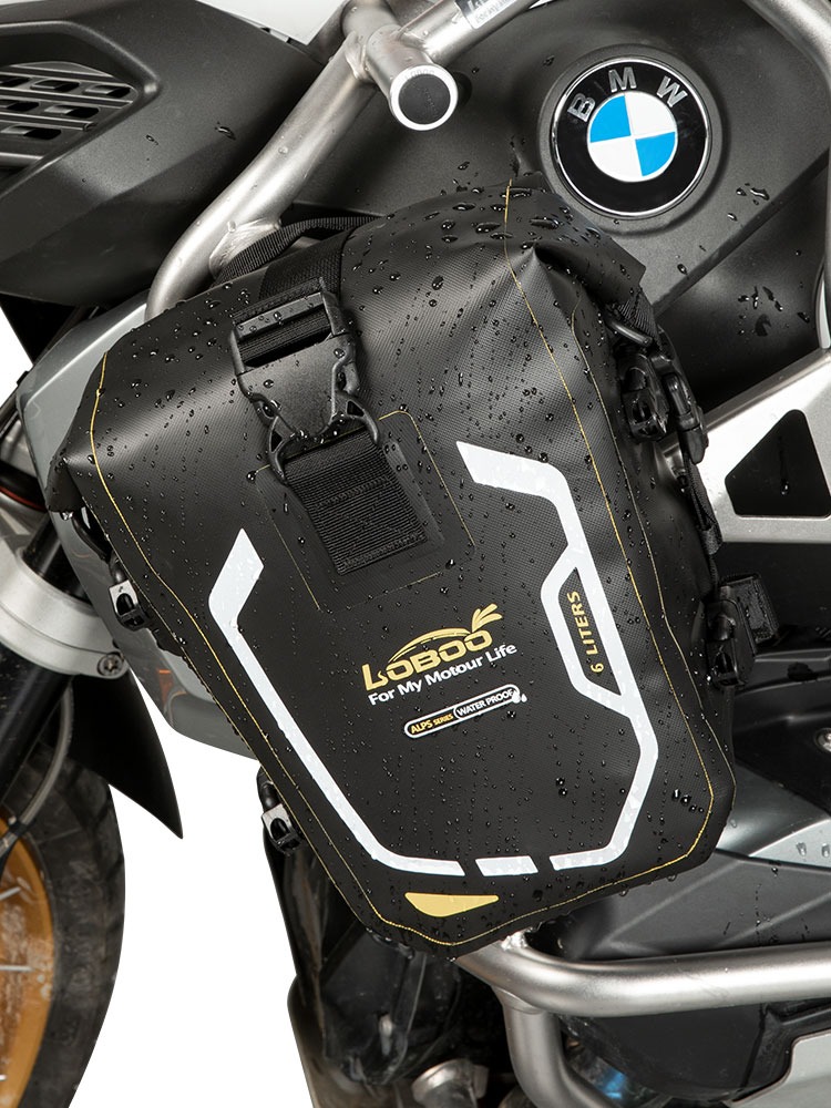 Loboo萝卜摩托车保险杠袋快速释放防水摩托车多功能挂袋双面袋反