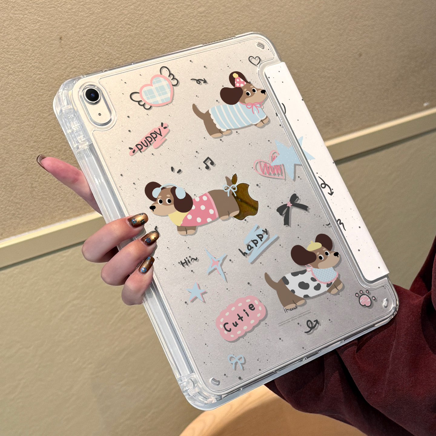 ipad晶透抗黄，多角度支撑防护壳