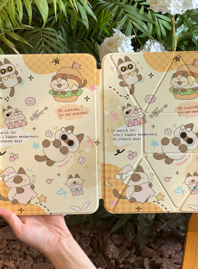 适用ipadair7保护套2025款pro增高支架ipad11磁吸双面夹mini7轻薄苹果10代平板air6旋转5壳13寸笔槽4拆分129Y