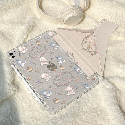 ipadair7保护套2025款pro平板壳11寸适用苹果mini6轻薄第10代9不带笔槽5拆分透明y折旋转8防弯摔支架13亚克力