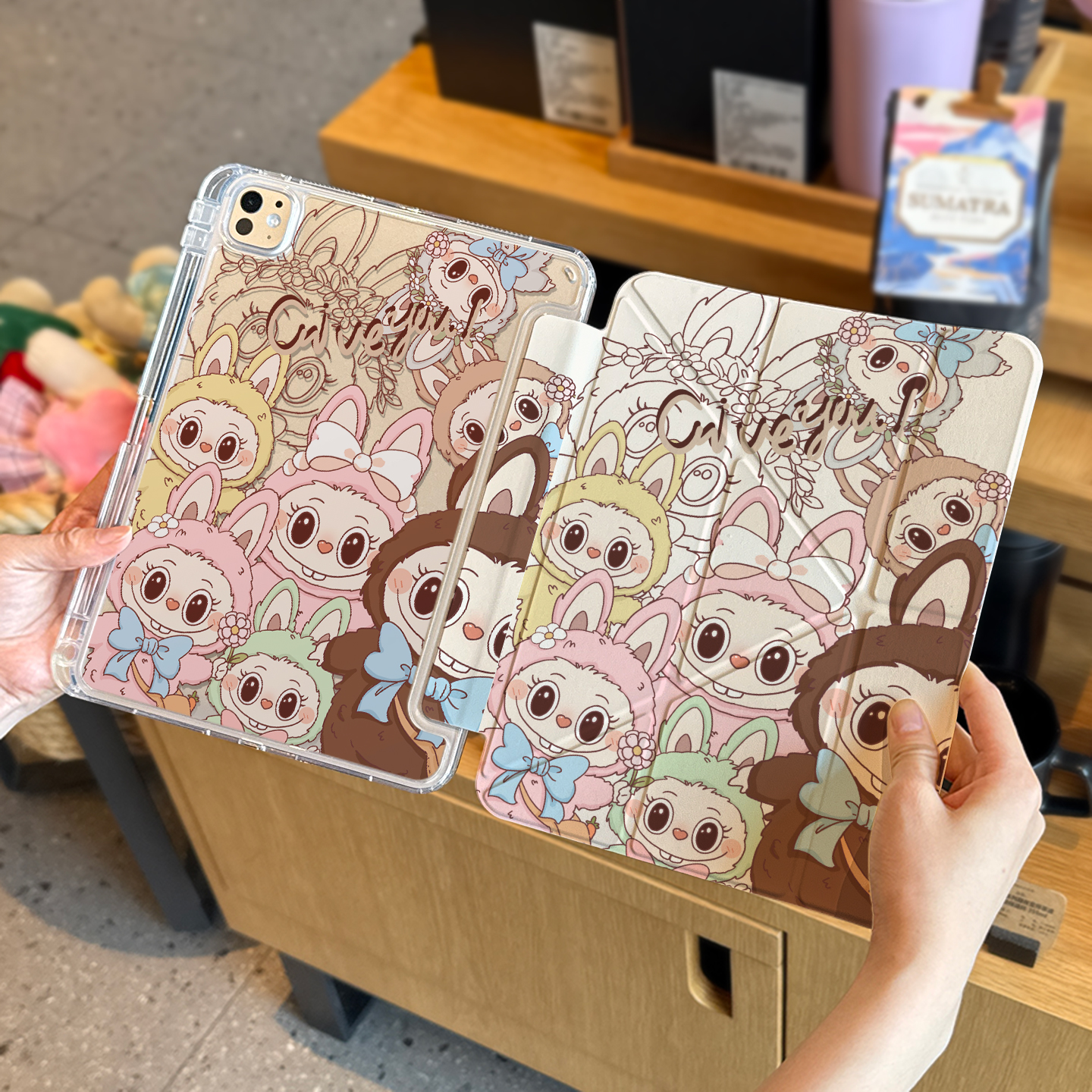 【爆款畅销】iPad满屏卡通防弯壳