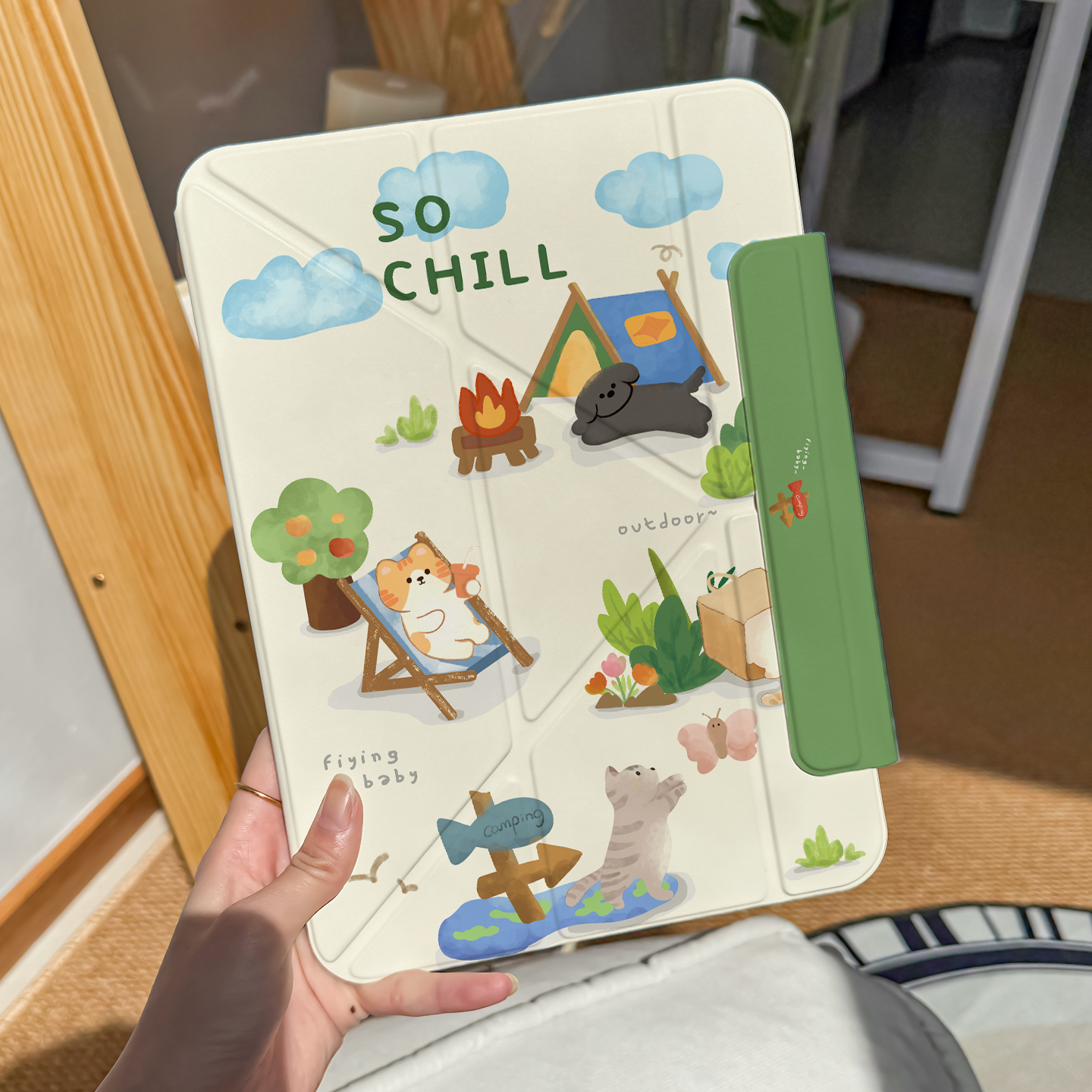 双面夹Y折ipad轻薄磁吸保护套