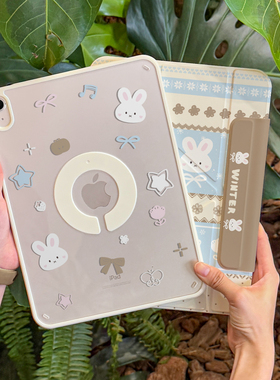 新款iPad11保护壳air7磁吸拆分ipadpro保护套10代9适用苹果平板mini7轻薄13寸透明654防弯摔8Y折a16笔槽全包