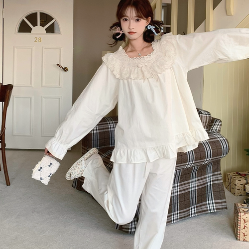 韩国Public republic 睡衣女「舒芙蕾」甜美小清新少女家居套装