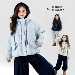 2025新款韩版加厚保暖洋气时髦冬装女大童时髦小女孩女童加厚棉服