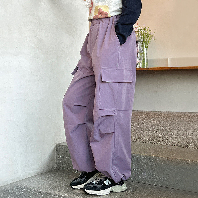 儿童宽松潮搭工装裤女童洋气休闲裤大童收口长裤子2026春秋装新款