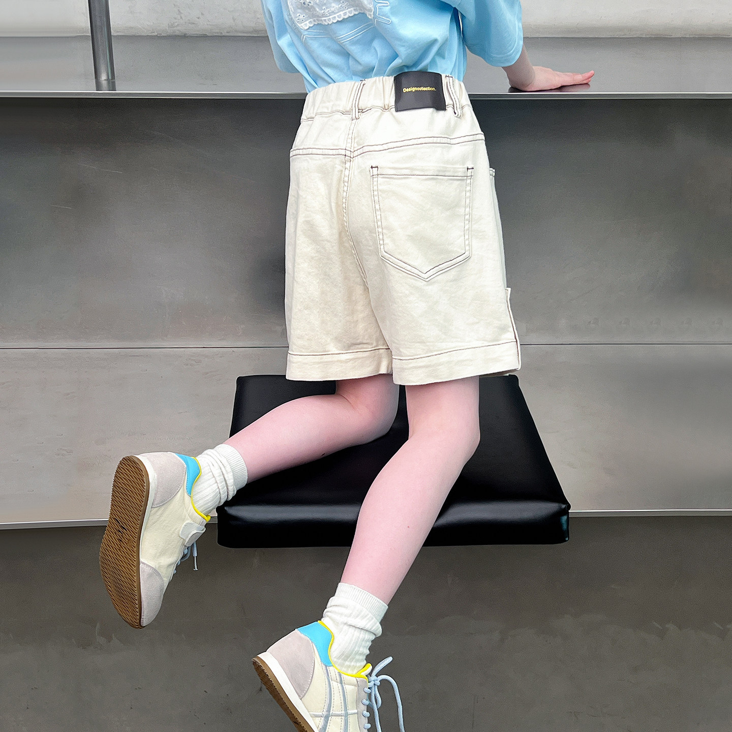 女童洋气五分裤大童宽松中裤儿童牛仔休闲短裤热裤2026夏装新款