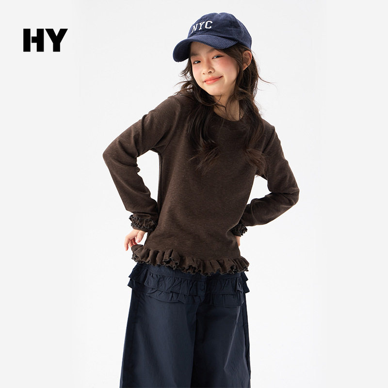 童装儿童长袖T恤春秋2026新款洋气女童春装上衣中大童女孩打底衫