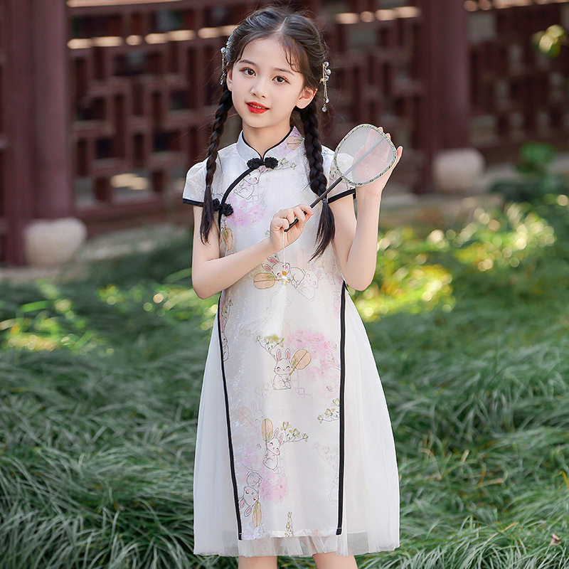 女童夏季古风旗袍改良汉服长裙