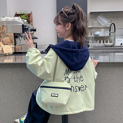 女童外套春秋2025新款儿童秋装冲锋衣洋气童装女孩夹克上衣双面