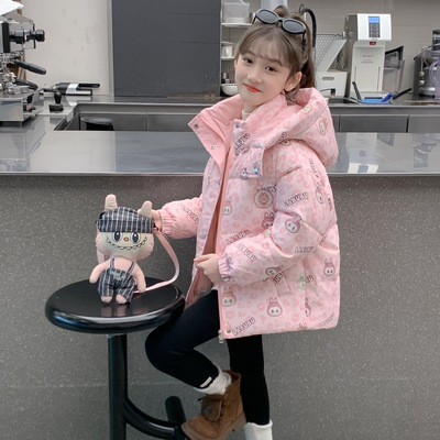 女童加厚羽绒服2025新款白鸭绒