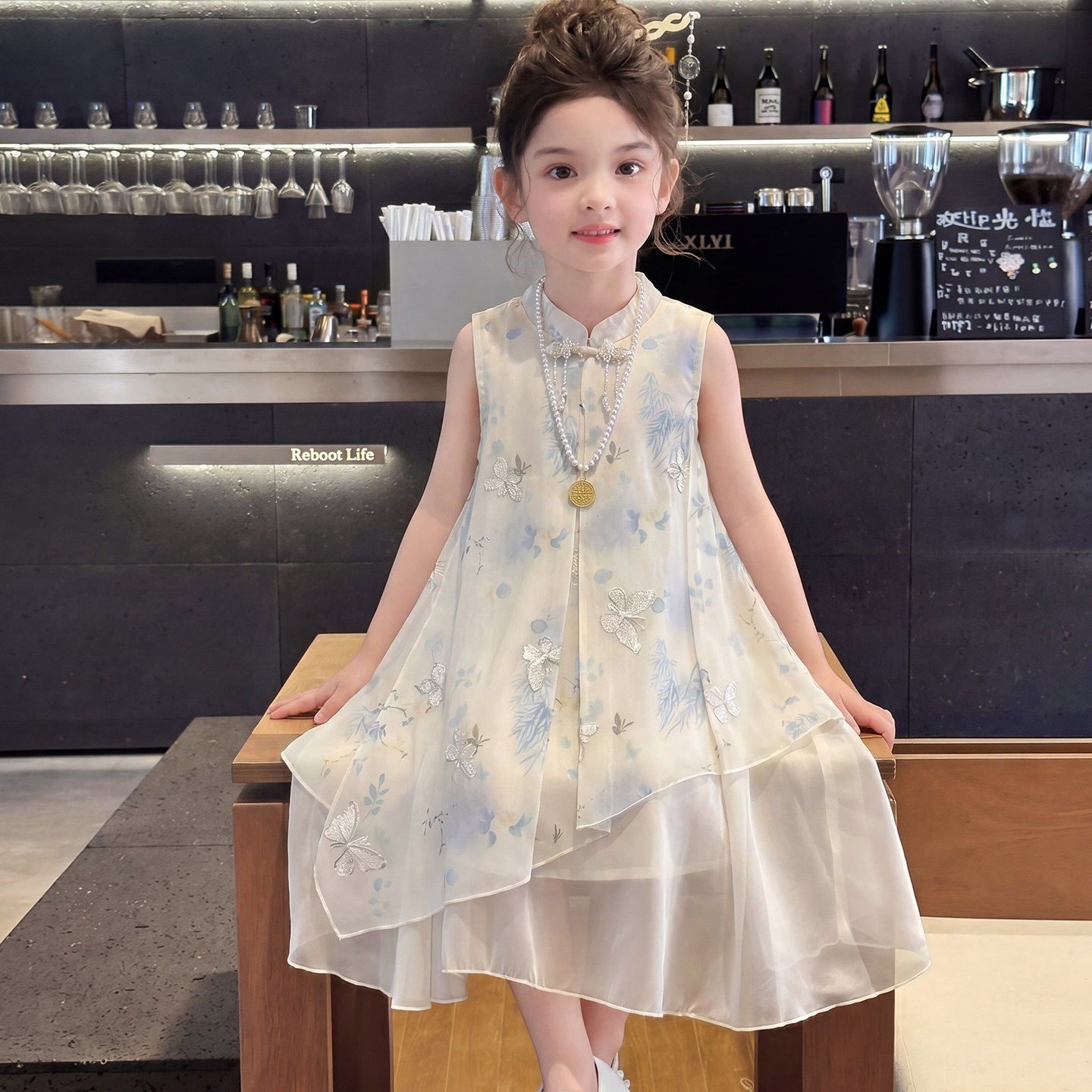 女童旗袍裙夏季2026新款儿童装国风汉服连衣裙夏天女孩洋气公主裙