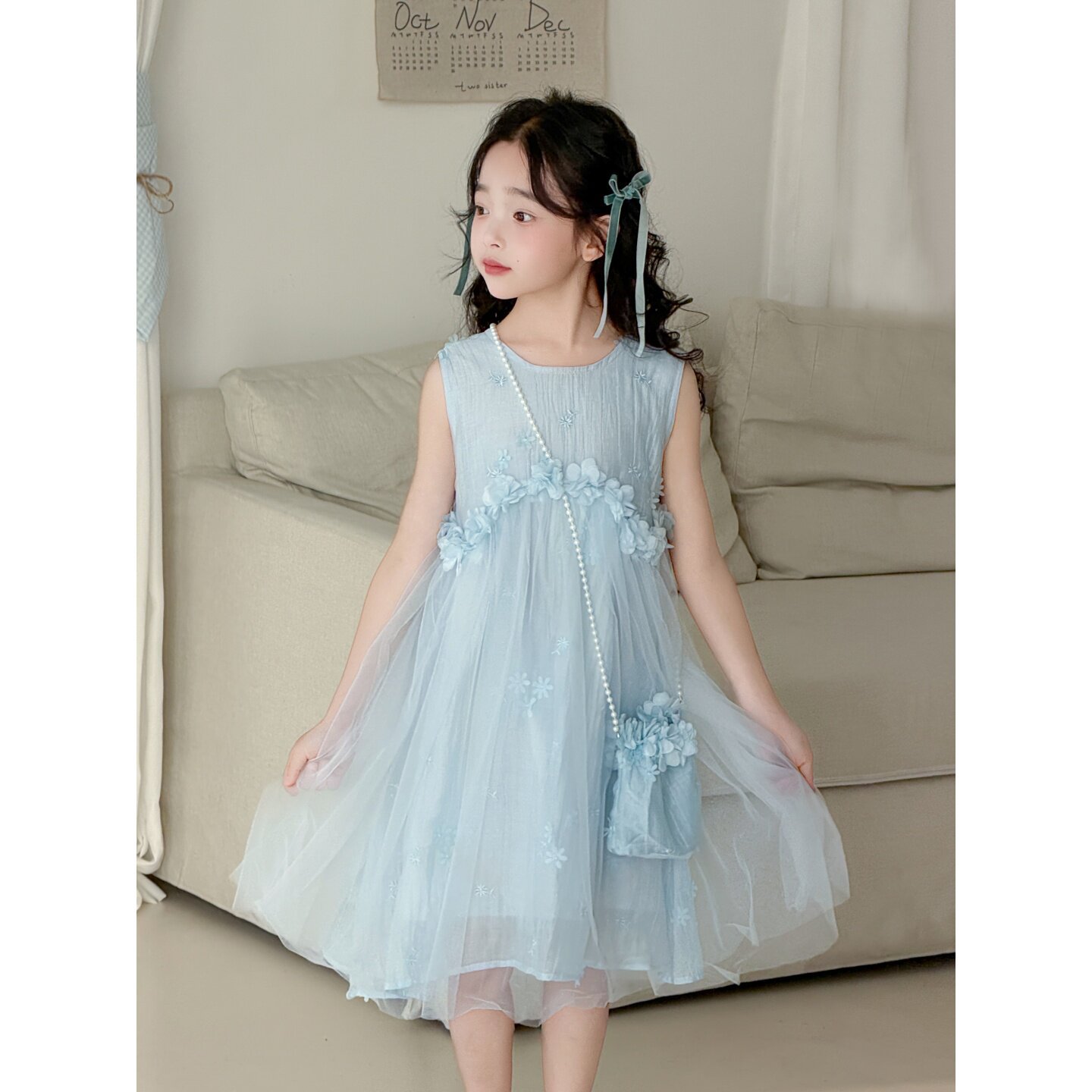 儿童裙子女2026新款夏小女孩绝美公主裙漂亮女童连衣裙夏装网纱裙