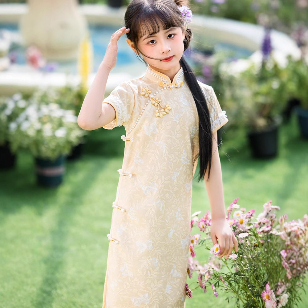 女童旗袍国风2026新款夏季儿童新中式童装小女孩民国风改良旗袍裙