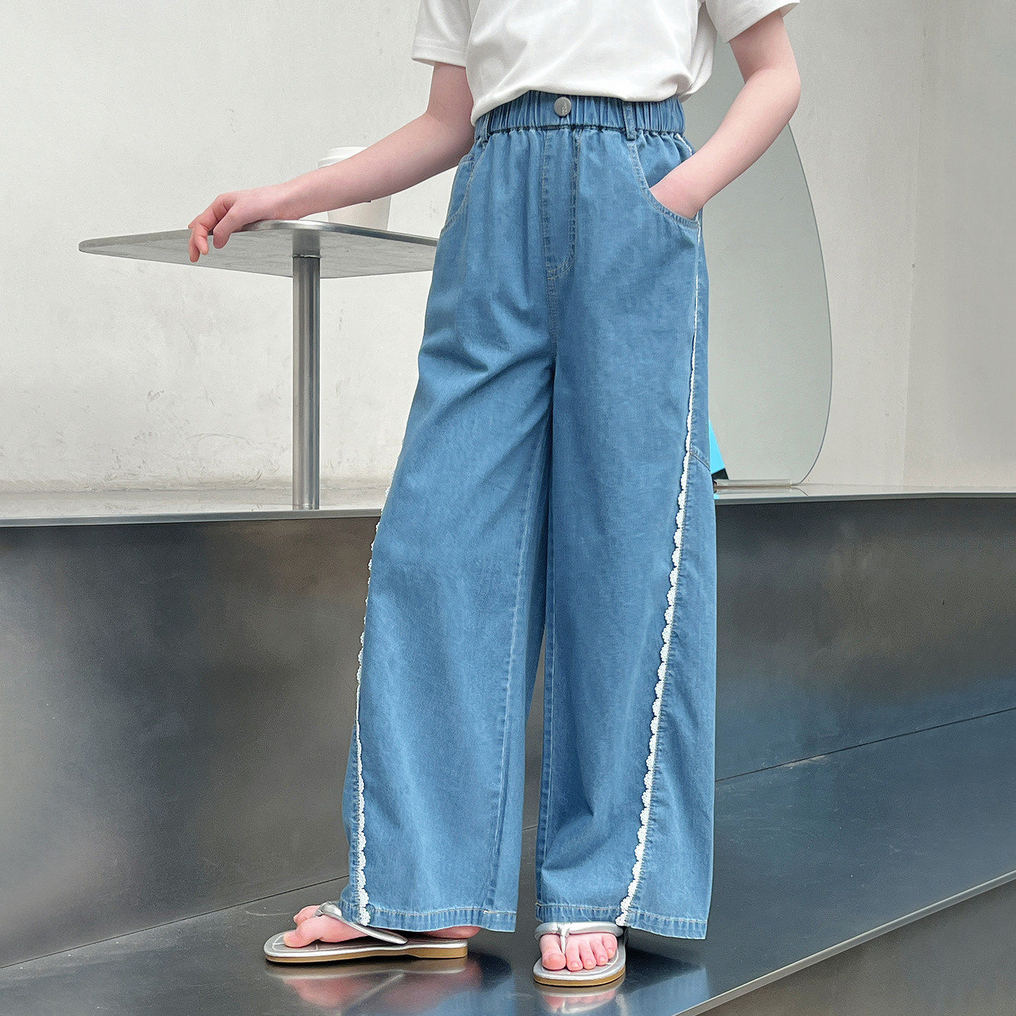 儿童宽松牛仔裤女童洋气休闲裤大童长裤女孩裤子2026春秋装新款