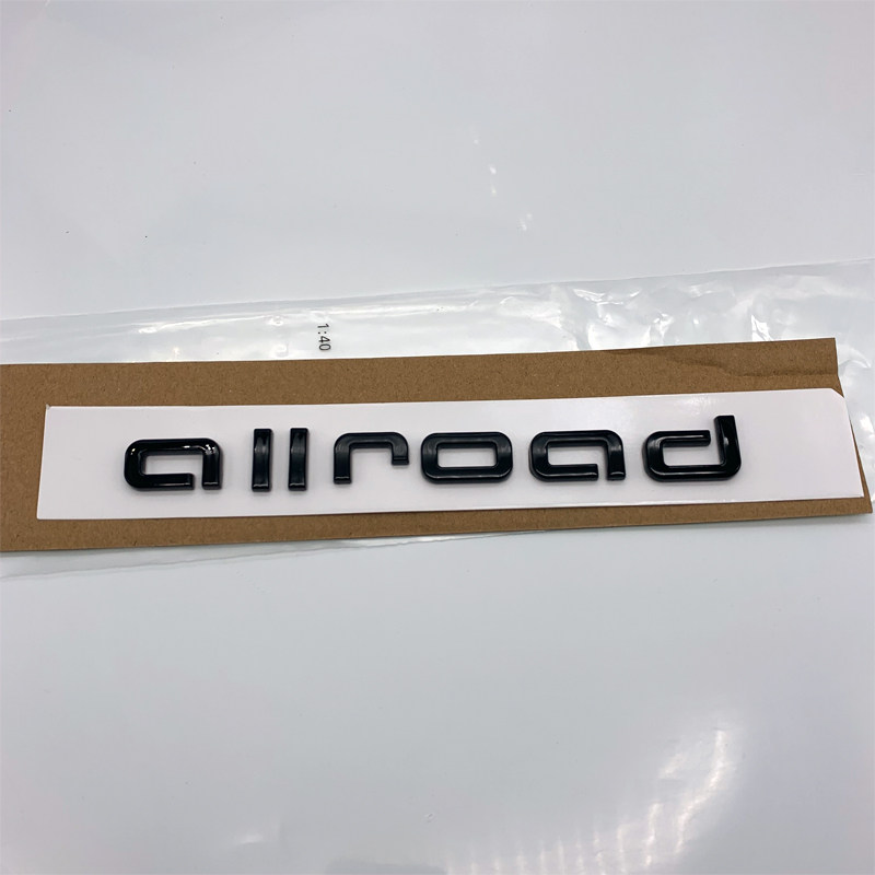 适用进口奥迪a4a6allroad旅行版车标改装标志尾标车黑武士黑色标