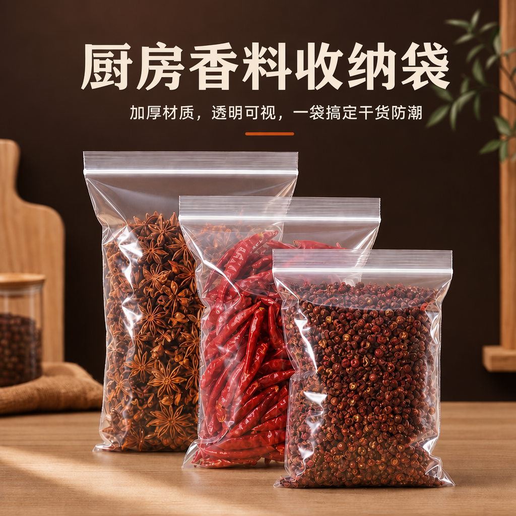 干辣椒花椒等香料密封收纳袋防潮