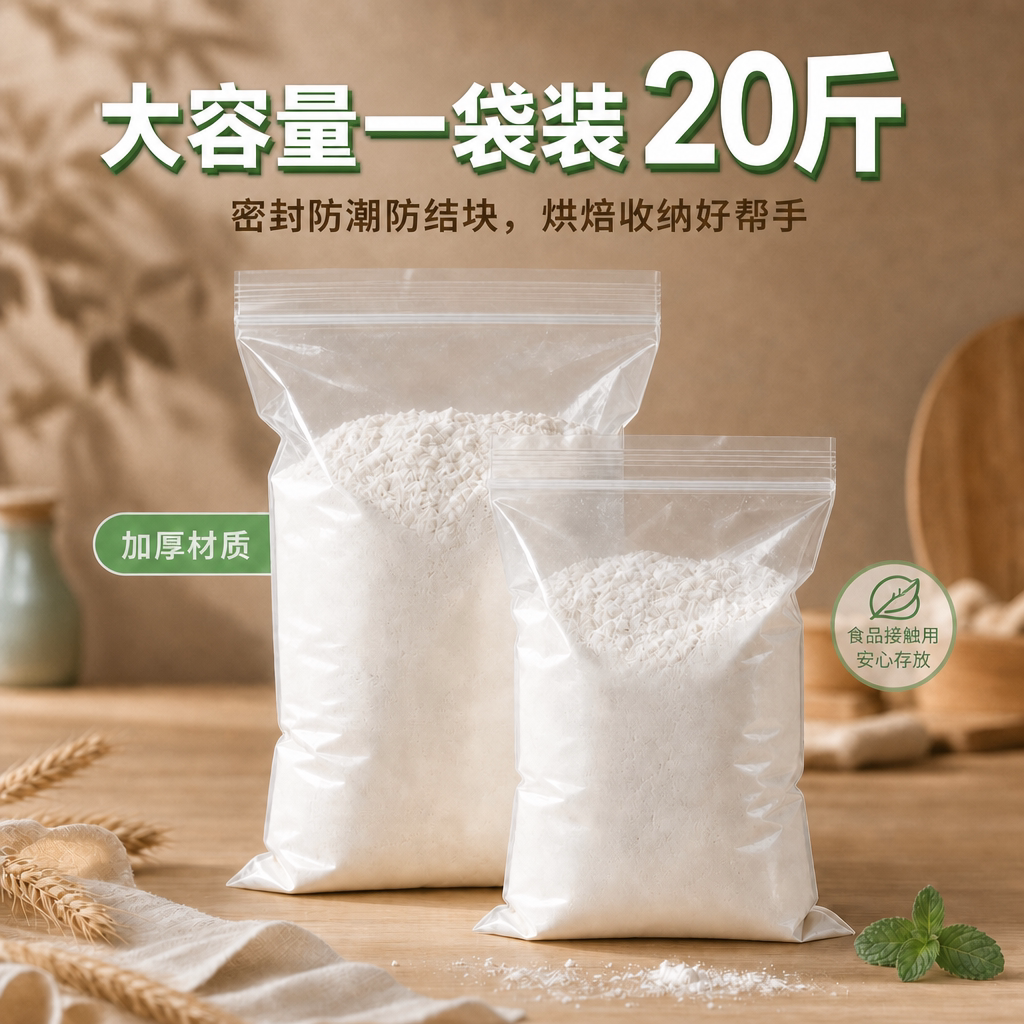 食品级加厚透明密封袋大米面粉