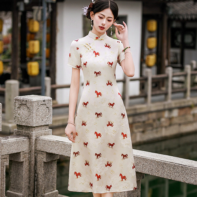 娘子写女装陶玉梅京派苏伊人名兰世家官方画报夫人戚薇旗舰店旗袍图片