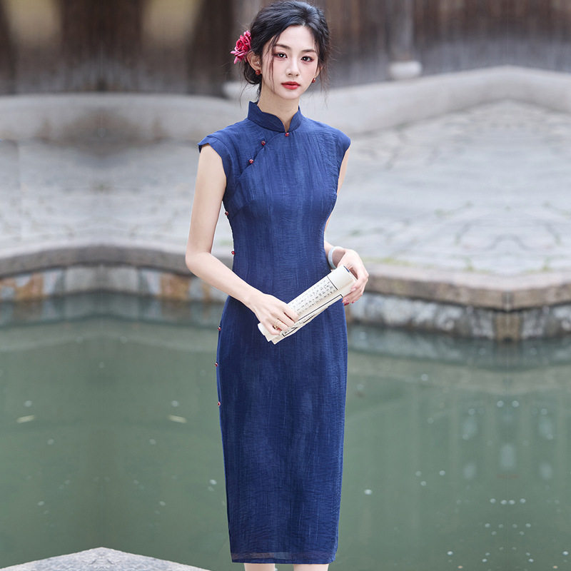娘子写女装戚薇固执官方旗舰店专柜同款唐之语梦至超华族经典旗袍