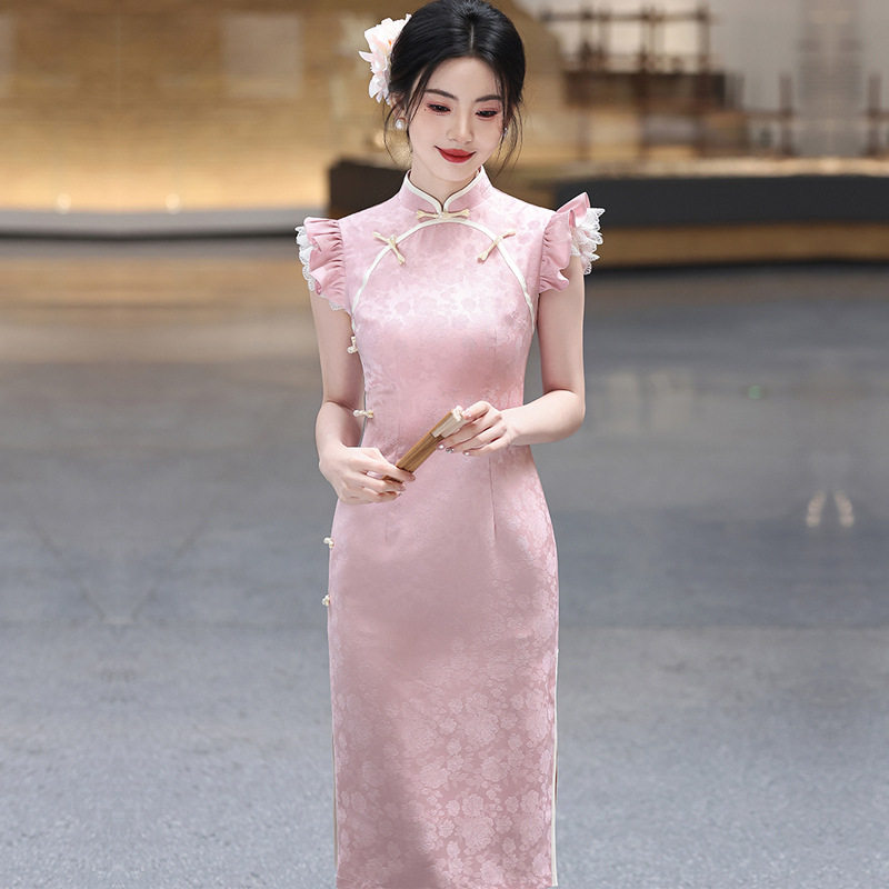 迪菲丽格女装固执官方旗舰店专柜同款逸红颜一珂锦绣限时赏味旗袍