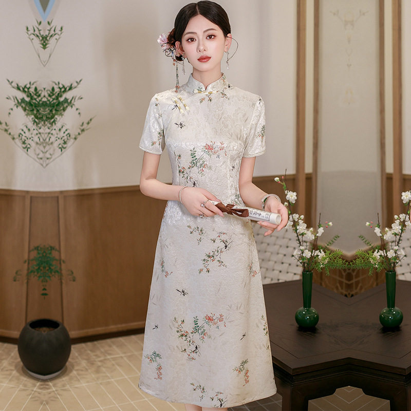 娘子写女装戚薇固执官方旗舰店专柜同款唐之语梦至超华族经典旗袍