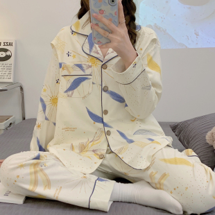 月子服吸汗纯棉孕妇睡衣女哺乳怀孕期夏季 产后产妇两件套春秋 薄款