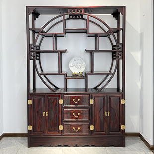 东阳国标红木家具印尼黑酸枝博古架客厅阔叶黄檀展示置物柜多宝阁
