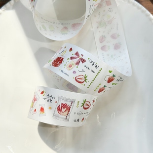 【草莓季节】草莓甜梦草莓系列和纸模切胶带