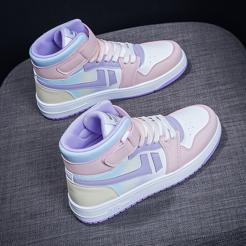 女童鞋子春款2026新款儿童运动鞋中大童春鞋高帮板鞋网红加绒女孩