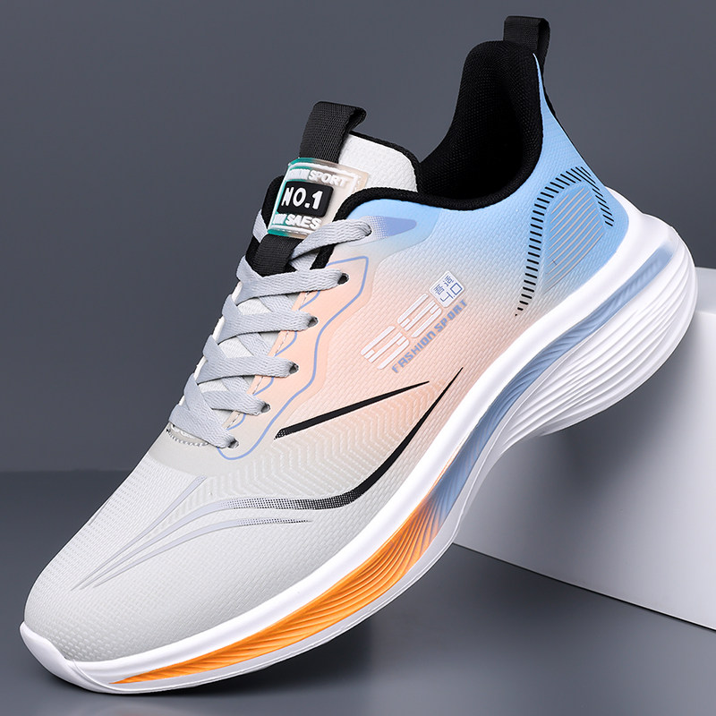 新款皮面跑步鞋男款轻弹缓震运动鞋青少年训练耐磨透气运动鞋加绒