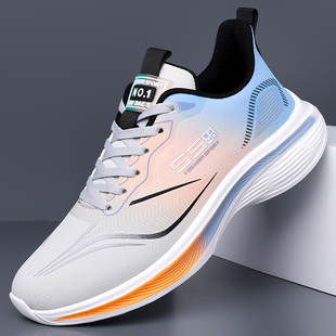新款皮面跑步鞋男款轻弹缓震运动鞋青少年训练耐磨透气运动鞋加绒