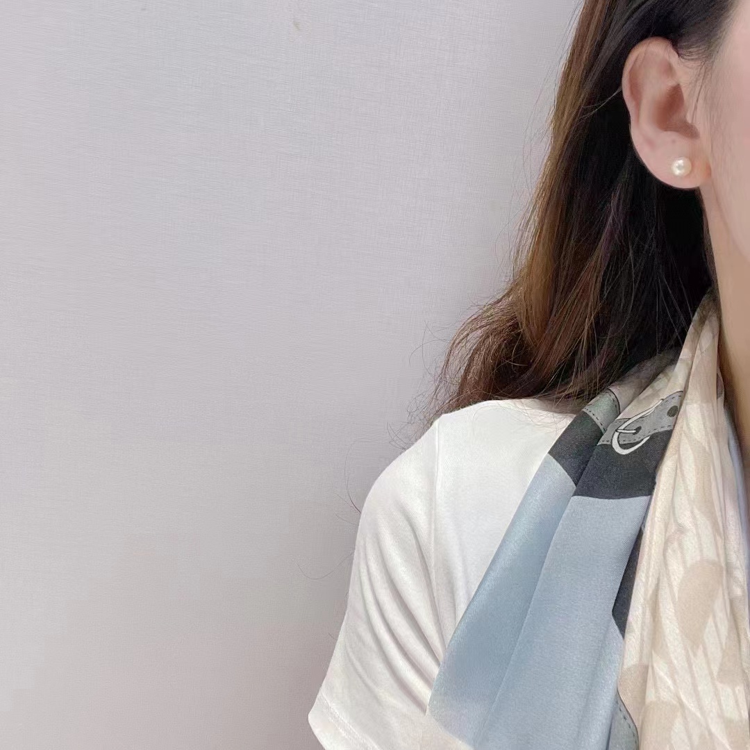 爱悦美琪耳钉18K金海水珍珠强光