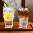 ins风网红宽口玻璃杯果汁杯冰美式 咖啡杯酒杯啤酒杯饮品饮料杯子