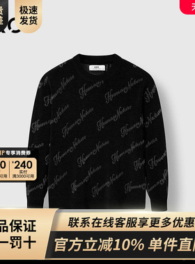 【A】GXG男装 商场同款字母提花毛衣雪尼尔通勤线衫 G24X204035