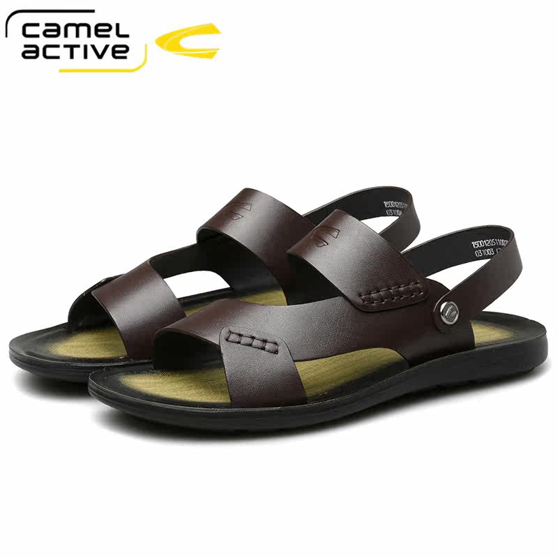 camel active骆驼动感2025正品2025头层真皮凉鞋男士夏季沙滩鞋