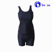 外贸Dana分体泳装 青年游泳衣专业学生温泉保守平角裤 休闲训练速干