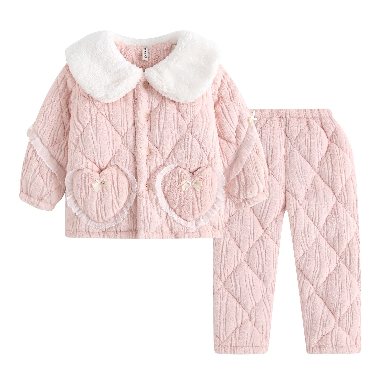 冬季宝宝女孩三层夹棉法兰绒儿童睡衣女童加厚套装家居服公主保暖,童装/婴儿装/亲子装,家居服套装,淘宝优惠券,粉丝福利购,淘宝优惠卷