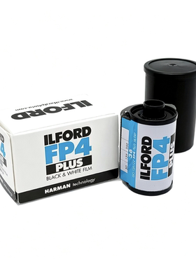 英国原装依尔福 ilford FP4 PLUS ISO125黑白专业135胶卷清仓现货