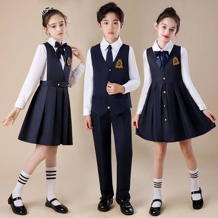 中小学生校服儿童大合唱演出服幼儿园园服业英伦风学院朗诵表演服