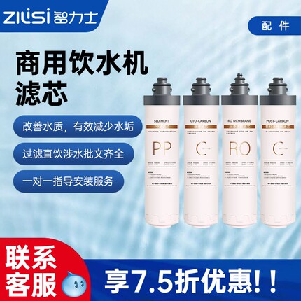 商用饮水机滤芯净水器卡接式PP棉后置碳颗粒碳滤芯套装饮水机配件