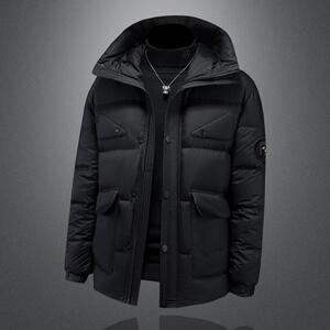 2025新款男士连帽90白鸭绒羽绒服 货号8027 P390图片