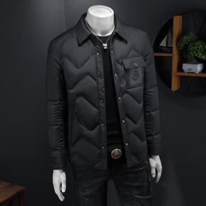 6027男士翻领羽绒服货号9566P355有58,男生花衬衫怎么搭配好看图片